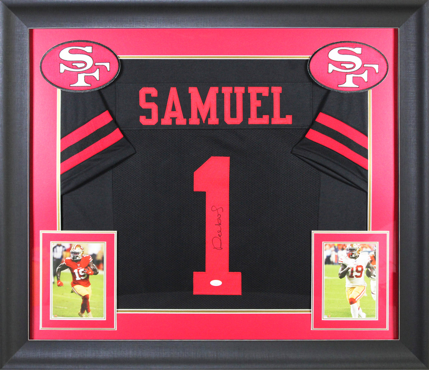 Deebo Samuel Authentic Signed Black Pro Style Framed Jersey Autographed JSA