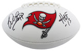 Buccaneers Warren Sapp "HOF 13" Signed White Panel Logo Football BAS Witnessed