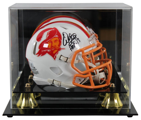 Buccaneers Warren Sapp "HOF 13" Signed 76-96 TB Speed Mini Helmet W/ Case BAS Wt