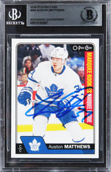 Maple Leafs Auston Matthews Signed 2016 O-Pee-Chee #694 Rookie Card BAS Slabbed