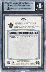 Maple Leafs Auston Matthews Signed 2016 O-Pee-Chee Retro #694 RC Card BAS Slab