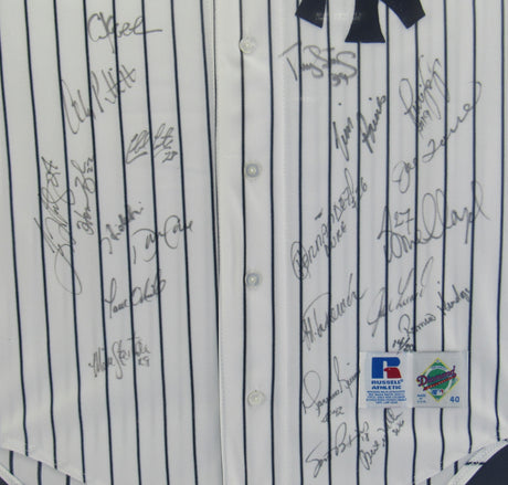 1998 World Series Champion New York Yankees Signed Auto Autograph Framed Jersey JSA LOA YY93497