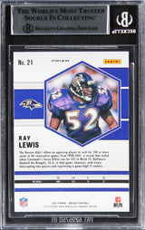 Ravens Ray Lewis Authentic Signed 2021 Panini Mosaic #21 Card BAS Slabbed