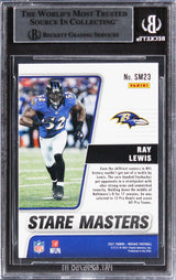 Ravens Ray Lewis Signed 2021 Panini Mosaic Stare Masters #23 Card BAS Slabbed