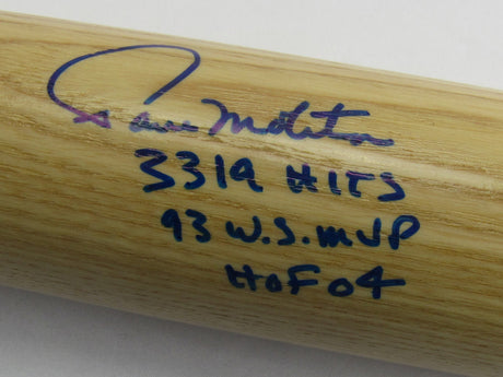 Paul Molitor Signed Auto Autograph Baseball Bat w/ Multiple Insc JSA AX04960