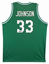 Michigan State Magic Johnson Authentic Signed Green Jersey BAS Witnessed 2