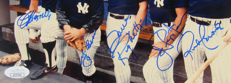 Yogi Berra Lee Mazzilli Joe Pepitone +2 Signed Auto Autograph 8x10 Photo JSA AY77344