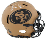 49ers George Kittle Signed Salute To Service II F/S Speed Proline Helmet BAS Wit