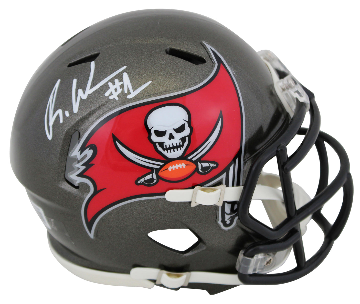 Buccaneers Rachaad White Authentic Signed Speed Mini Helmet BAS Witnessed