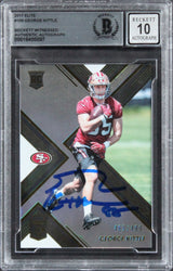 49ers George Kittle Signed 2017 Elite #109 Rookie Card Auto 10! BAS Slabbed 3