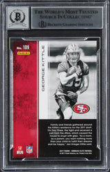 49ers George Kittle Signed 2017 Elite #109 Rookie Card Auto 10! BAS Slabbed 3