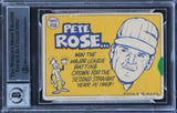 Reds Pete Rose "4256" Signed 1970 Topps #458 Card Auto 10! BAS Slabbed 5