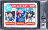 (3) Hampson, Perkins, & Walker Signed 2018 Topps HM #193 Card Auto 10! BAS Slab