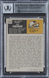 Steelers Joe Greene "HOF 87" Signed 1971 Topps #245 RC Auto 10! BAS Slabbed 4