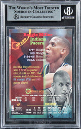 Pacers Reggie Miller Authentic Signed 1994 Stadium Club #144 Card BAS Slabbed