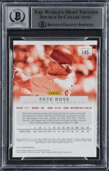 Reds Pete Rose Authentic Signed 2012 Panini Prizm #145 Card Auto 10! BAS Slabbed