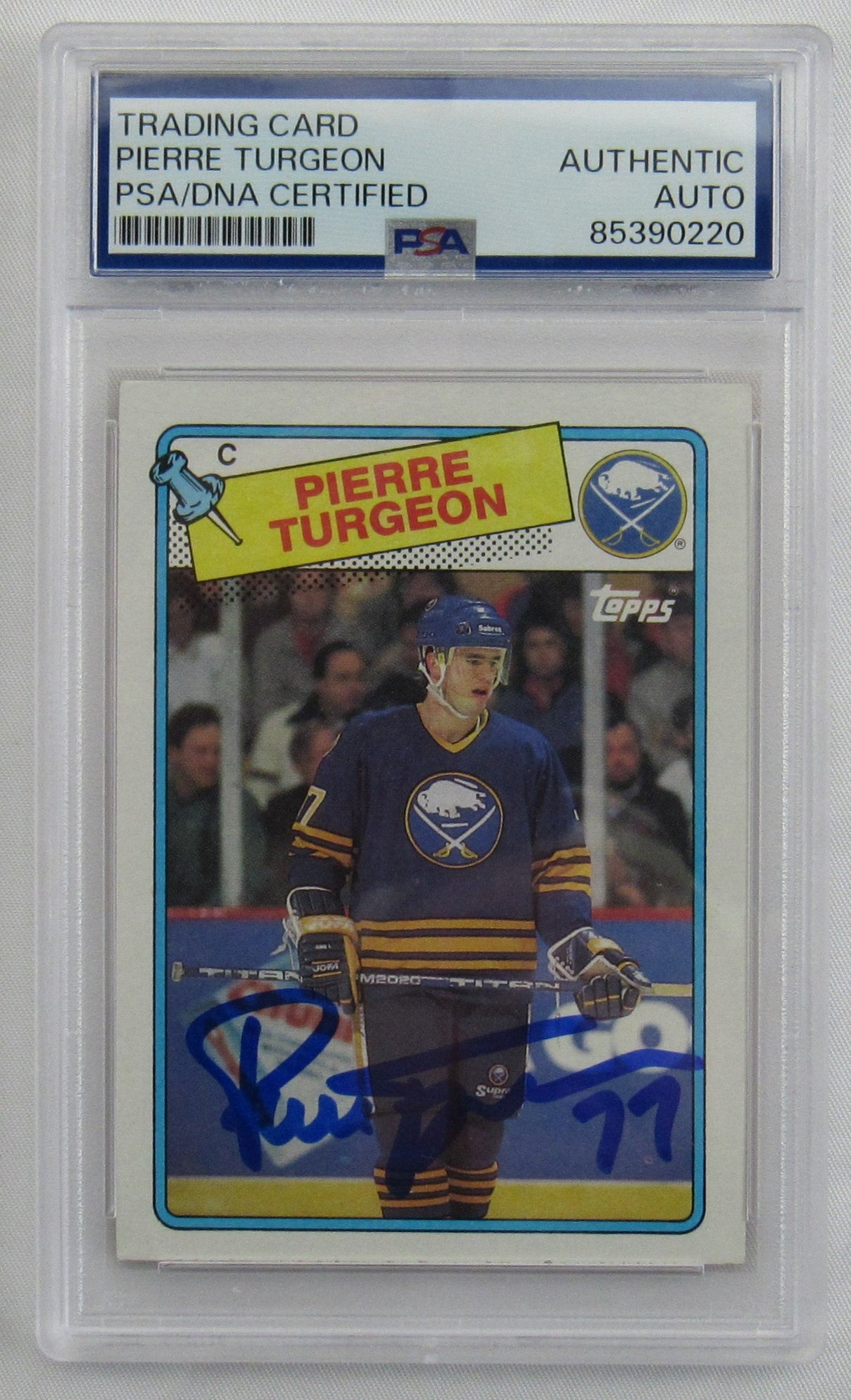 Pierre Turgeon Signed Auto Autograph Card PSA/DNA Encapsulated