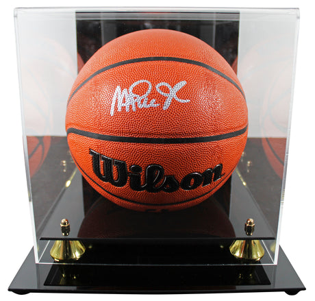 Lakers Magic Johnson Signed Wilson Basketball w/ Silver Sig w/ case BAS Wit