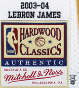 Cavaliers LeBron James Signed White 2003 M&N HWC Authentic Jersey UDA #BAK07234