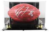 Ravens Ray Lewis Signed "The Duke" Team Showcase Football W/ Case BAS Witnessed