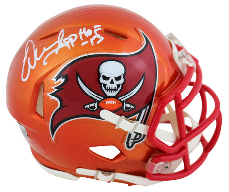 Buccaneers Warren Sapp "HOF 13" Signed Flash Speed Mini Helmet BAS Witnessed