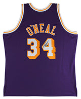 Lakers Shaquille O'Neal Signed Purple Mitchell & Ness 1996-97 HWC Jersey BAS Wit