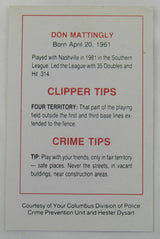 1982 Columbus Clippers Police Set AAA YANKEES DON MATTINGLY - Lot of 4