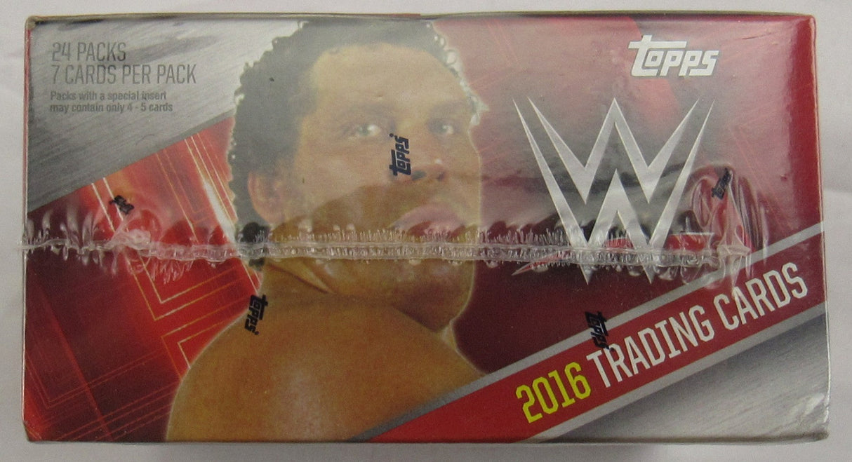 2016 TOPPS WWF WWE WRESTLING BOX NEW FACTORY SEALED 24 PACKS ROCK TRIBUTE ! !