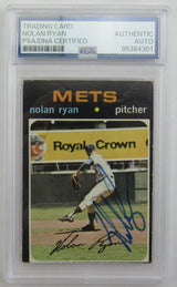 1971 Topps Nolan Ryan Signed Auto Autograph Encapsulated Baseball Card PSA/DNA