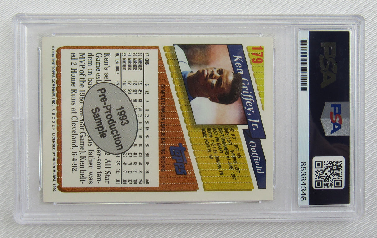 1993 Topps Ken Griffey Jr Signed Auto Autograph Encapsulated Baseball Card PSA/DNA