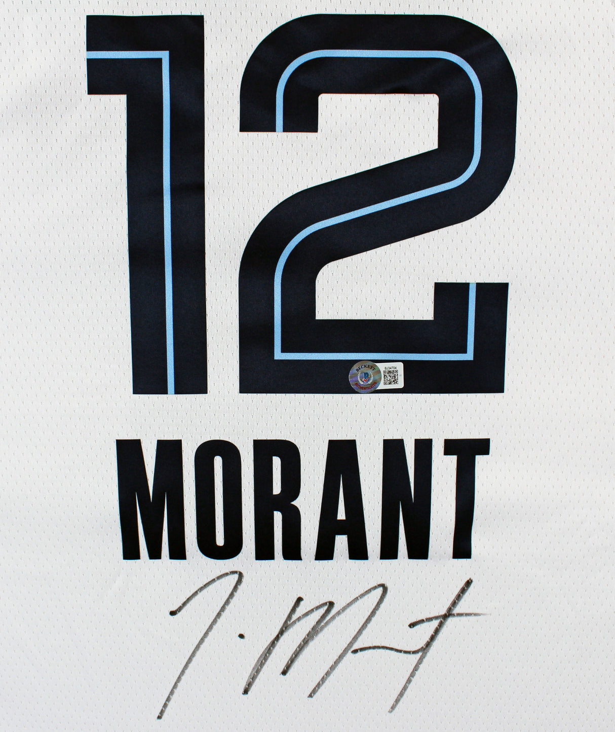 Grizzlies Ja Morant Authentic Signed White Nike Swingman Jersey BAS