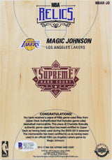 Lakers Magic Johnson Signed 5x7 Upper Deck Supreme Hard Court Card BAS #MJ17480