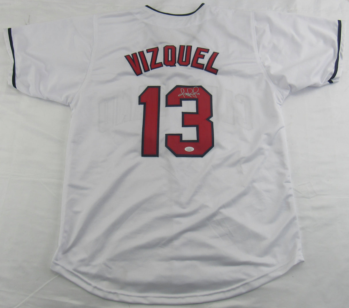 Omar Vizquel Signed Auto Autograph Replica Cleveland Jersey JSA Witness