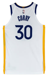 Warriors Stephen Curry Photo Matched 4/17/23 Game Worn White Nike Jersey NBA LOA