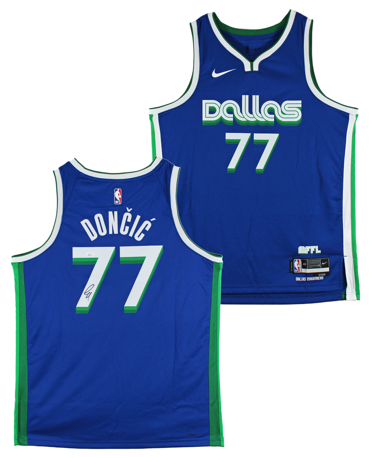 Mavericks Luka Doncic Signed Blue Nike Swingman City Edition Jersey JSA #BB55722