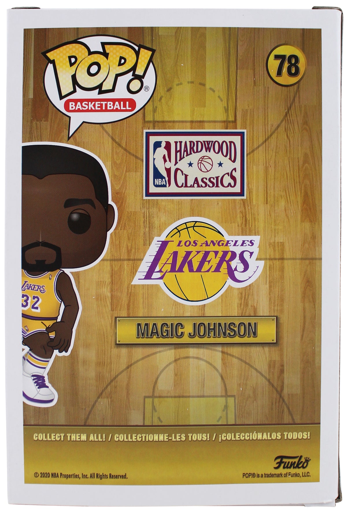 Lakers Magic Johnson Signed NBA HWC #78 Funko Pop Vinyl Figure w/ Gold Sig BAS