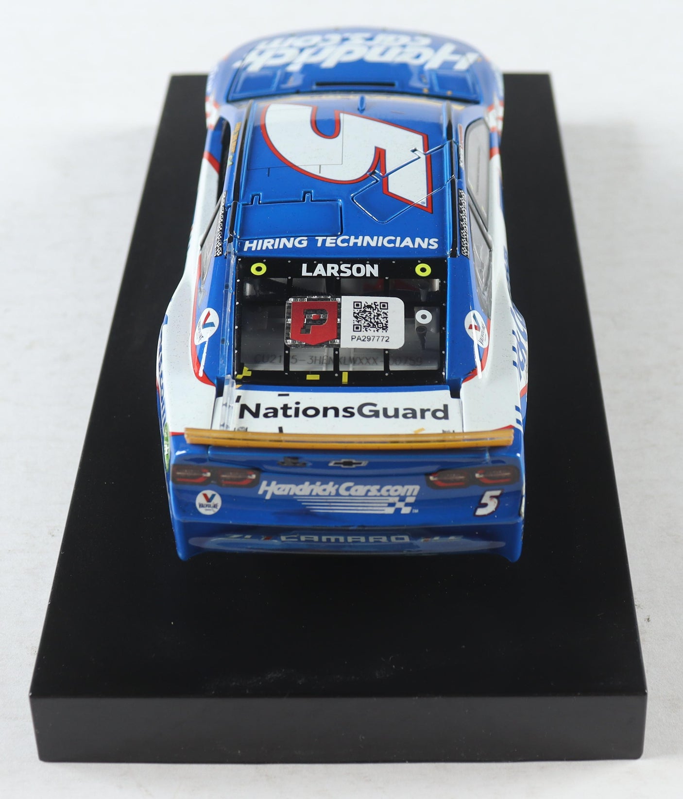 Kyle Larson Signed 2021 NASCAR #5 Hendrickcars.com - Kansas Win - 1:24 Premium Diecast Car (PA)