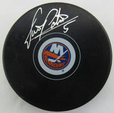 Denis Potvin Signed Auto Autograph Islanders Logo Hockey Puck JSA Witness COA