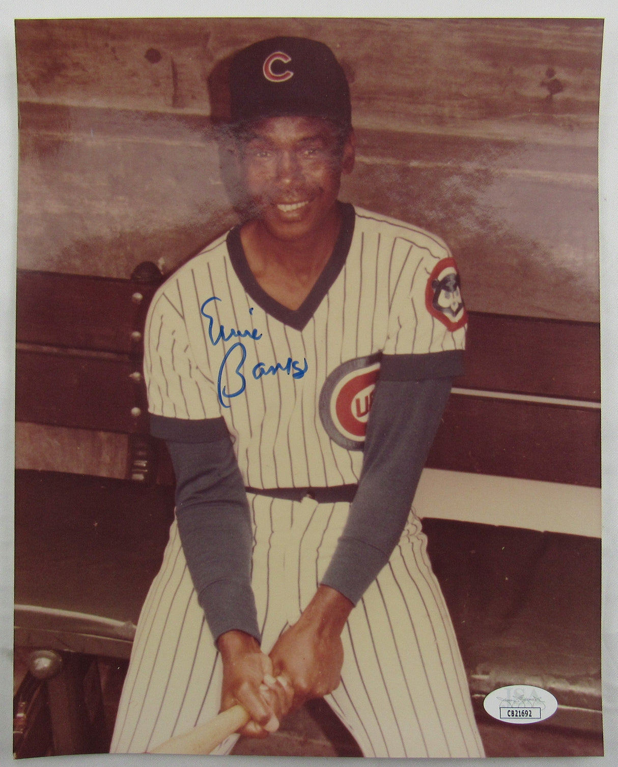 Ernie Banks Signed Auto Autograph 8x10 Photo JSA CB21692