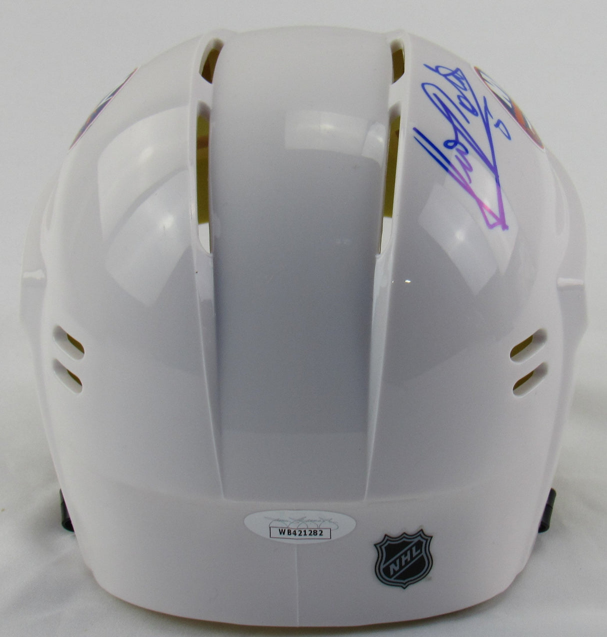 Denis Potvin Signed Auto Autograph Islanders White Mini Helmet JSA Witness COA