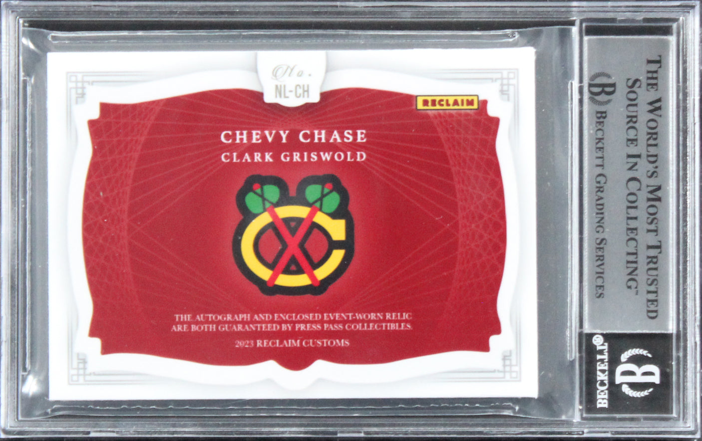 Chevy Chase Christmas Vacation Signed Relic Card One of One BAS Slab #16567383