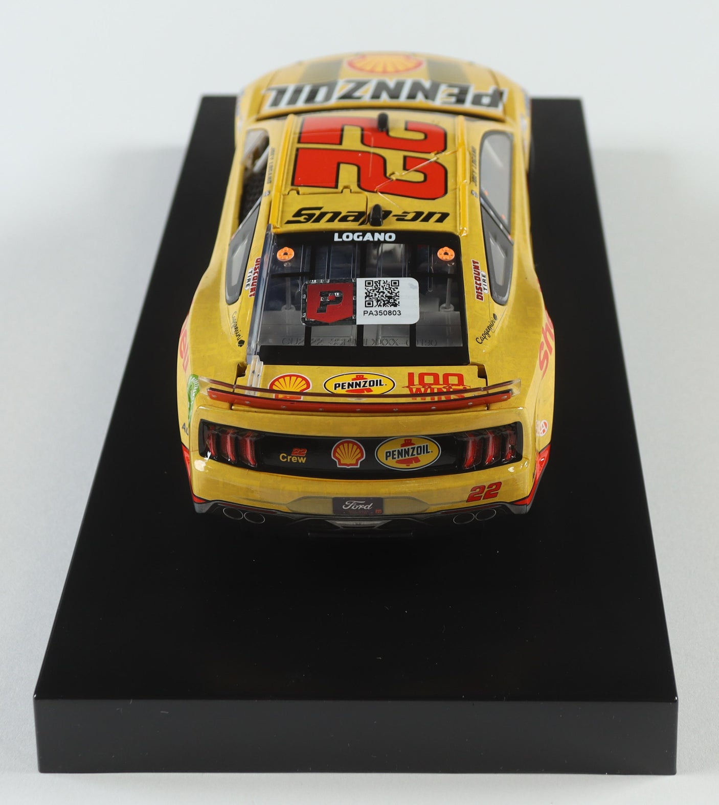 Joey Logano Signed 2023 Shell Penske 100 Wins NASCAR Diecast (1:24, Limited Edition)