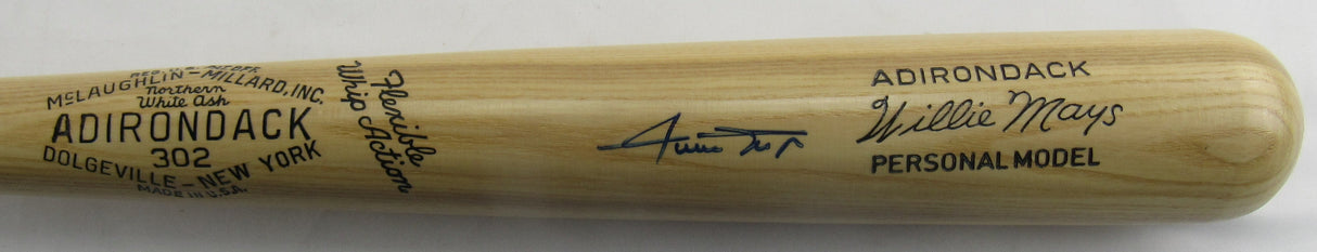 Willie Mays Signed Auto Adirondack Baseball Bat JSA LOA BB32685