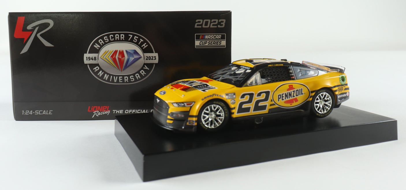 Joey Logano Signed 2023 Pennzoil 1:24 Diecast Car (PA)