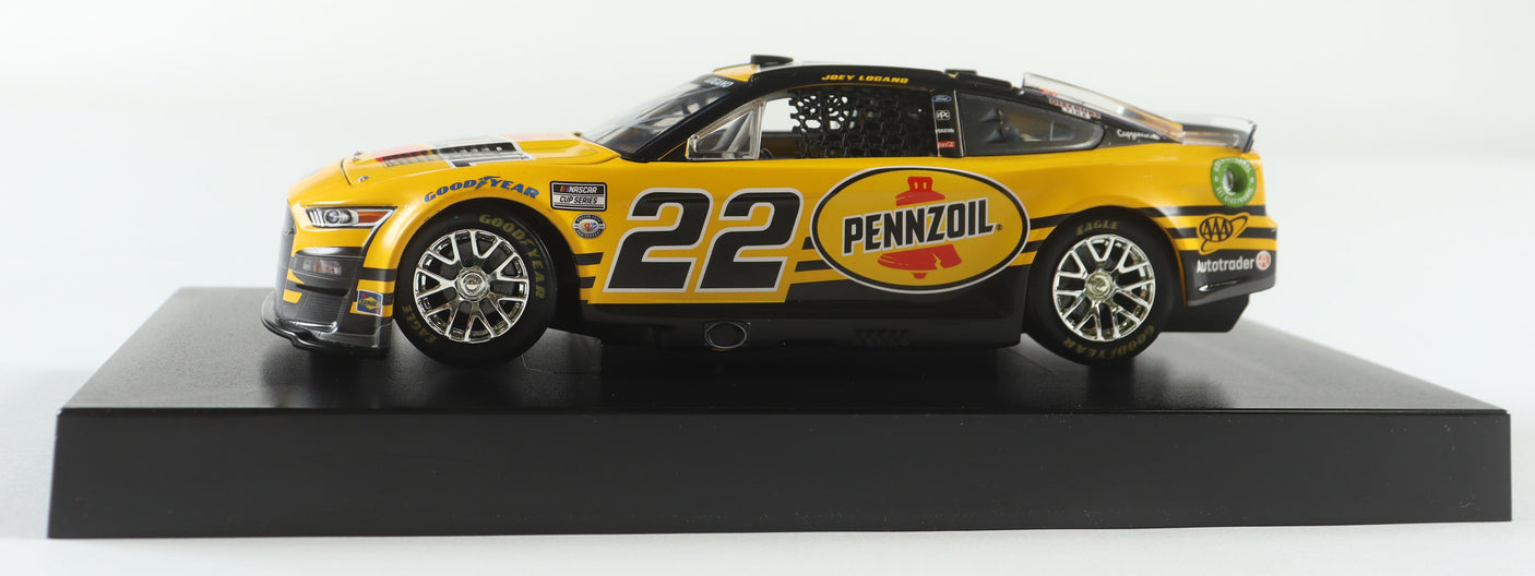 Joey Logano Signed 2023 Pennzoil 1:24 Diecast Car (PA)