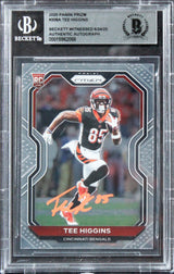 Bengals Tee Higgins Signed 2020 Panini Prizm #308A Rookie Card BAS Slabbed