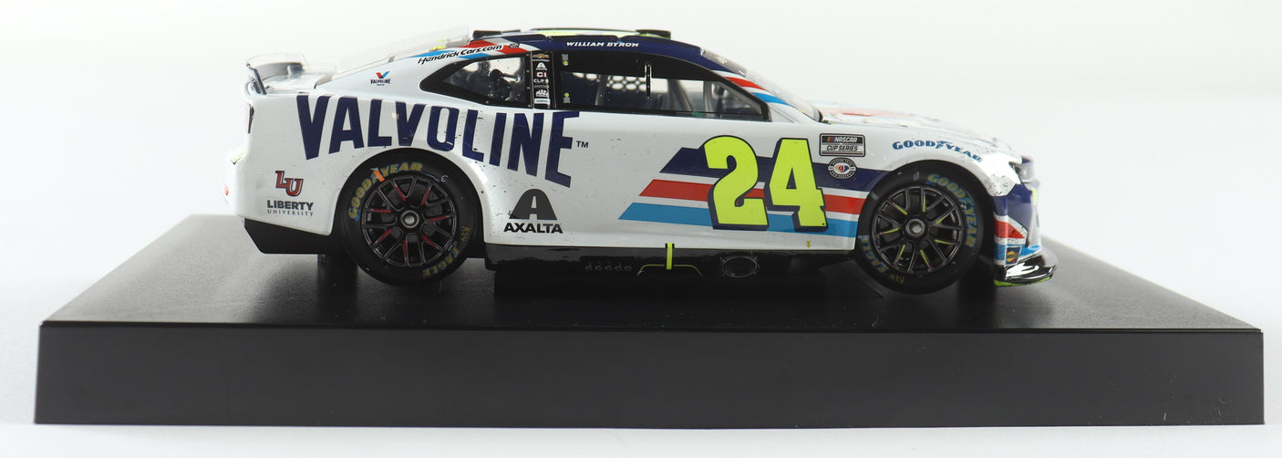 William Byron Autographed 2023 Valvoline Phoenix Win 1:24 Raced Diecast Car (Limited Edition)