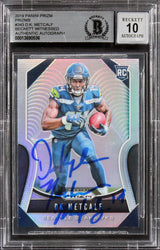 Seahawks DK Metcalf Signed 2019 Panini Prizm Prizms #343 RC Auto 10! BAS Slabbed