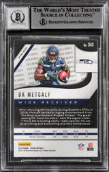 Seahawks DK Metcalf Signed 2019 Panini Prizm Prizms #343 RC Auto 10! BAS Slabbed