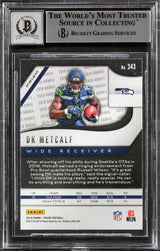 Seahawks DK Metcalf Signed 2019 Panini Prizm RW&B #343 RC Auto 10! BAS Slabbed